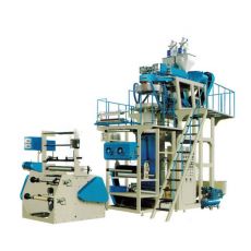 SJ-45x2、50x2、55x2、60x2型 雙層聚丙烯（PP）、低密度聚乙烯（LDPE）、線形低密度聚乙烯（LLDPE）共擠吹膜機組